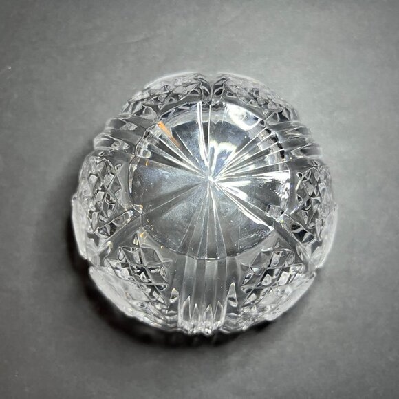 Vintage Anna Hutte Bleikristall Lead Crystal Etched Rose Candy Bowl Dish w/ Lid - Picture 9 of 9